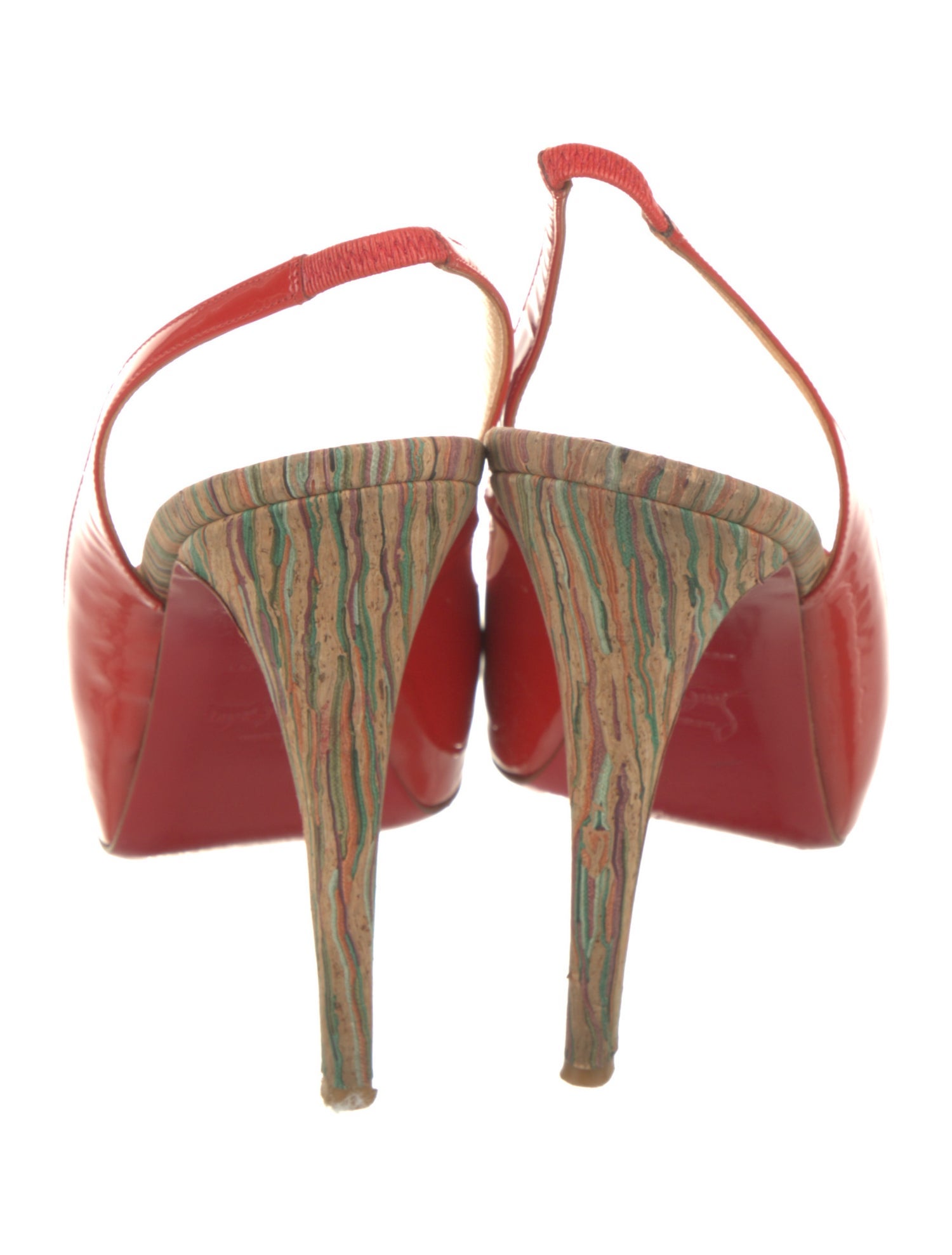 Christian Louboutin Patent Leather Slingback Pumps